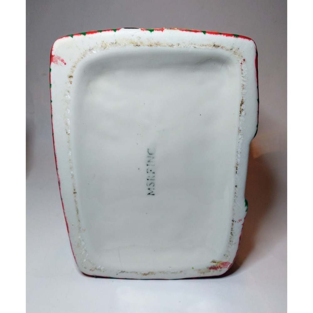 Vintage Christmas Gingerbread House Ceramic Cookie Jar Hand Painted Kitsch Retro - Picture 8 of 9